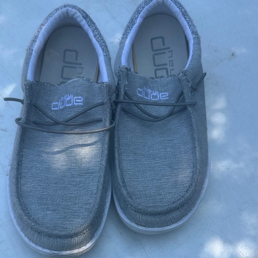 Hey Dude Kids Light Gray Moccasins